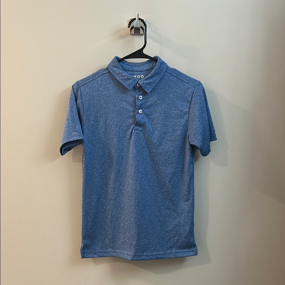 Izod Blue Polo Shirt Short Sleeves Casual